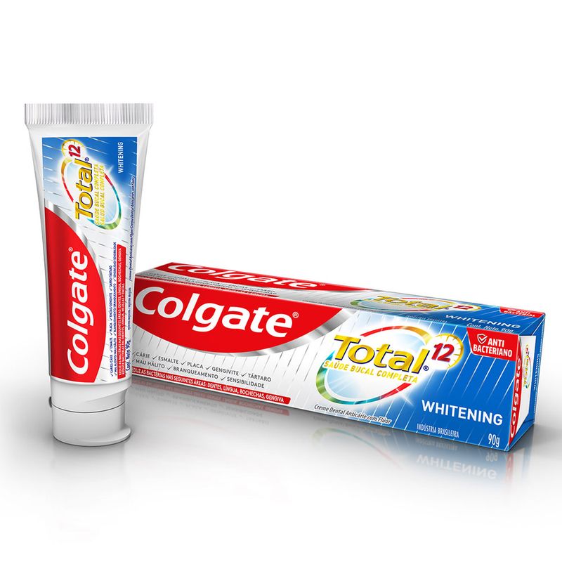 Creme Dental Colgate Total 12 Whitening 90g Poupafarma 