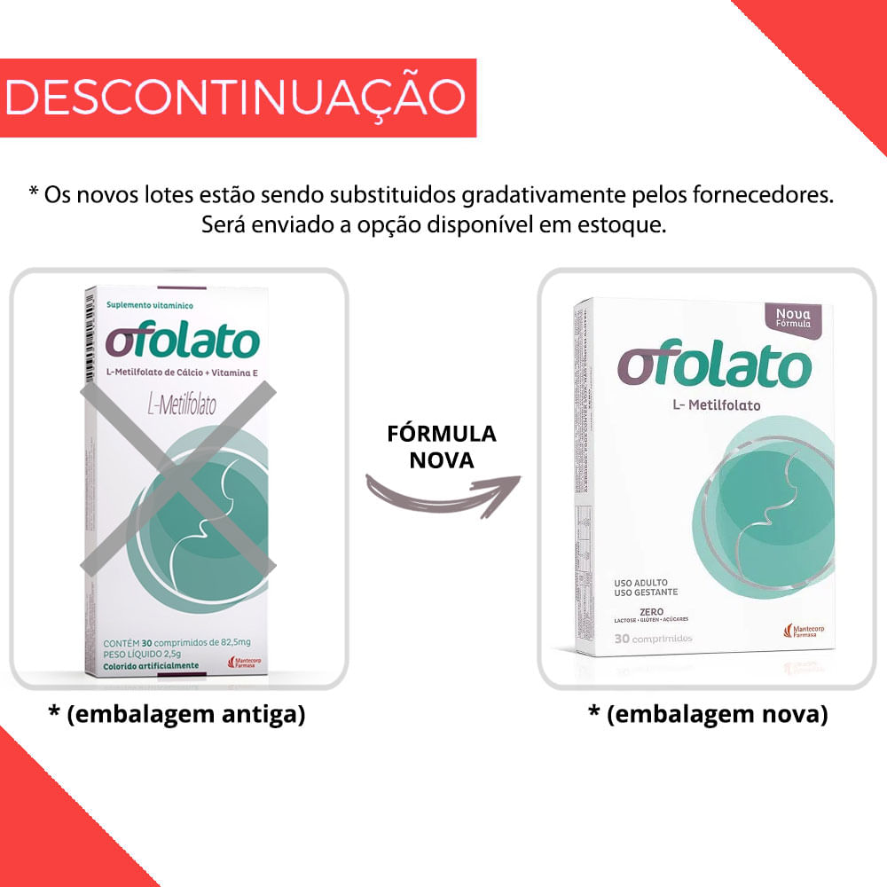 Ofolato Com 30 Comprimidos Acido Folico +Vitamina E - PoupaFarma