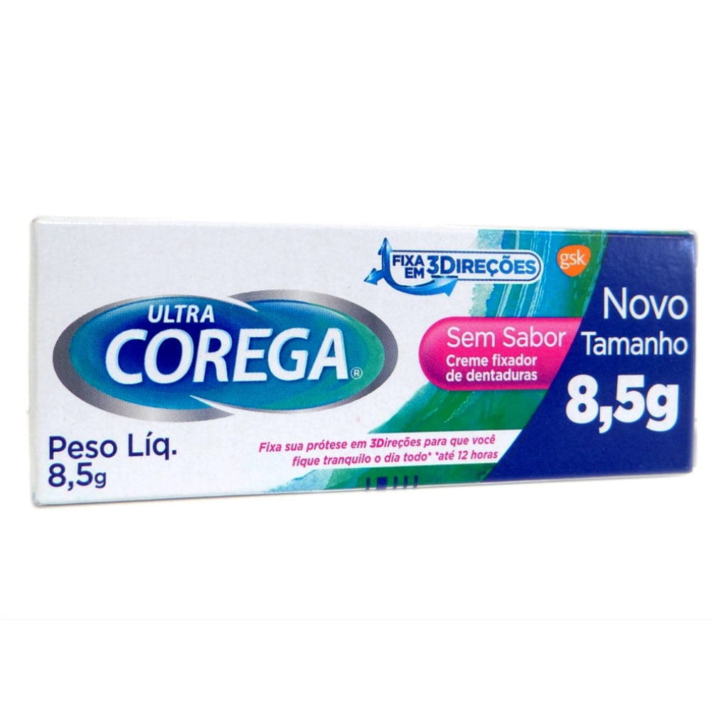 Corega Ultra Creme Fixador Para Dentadura Sem Sabor 8,5g - PoupaFarma