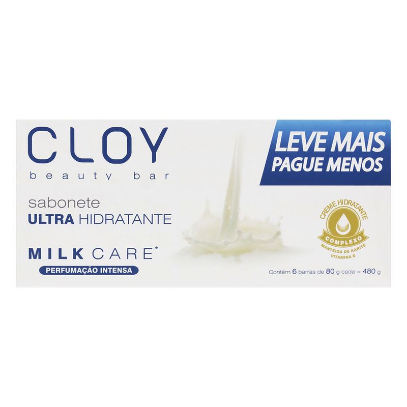 kit-6x80g-cloy-beauty-bar-milk-care-sabonete-ultra-hidratante
